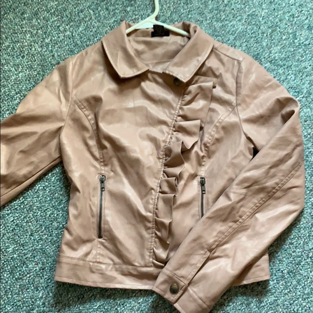 Rue 21 Ruffle front zip jacket